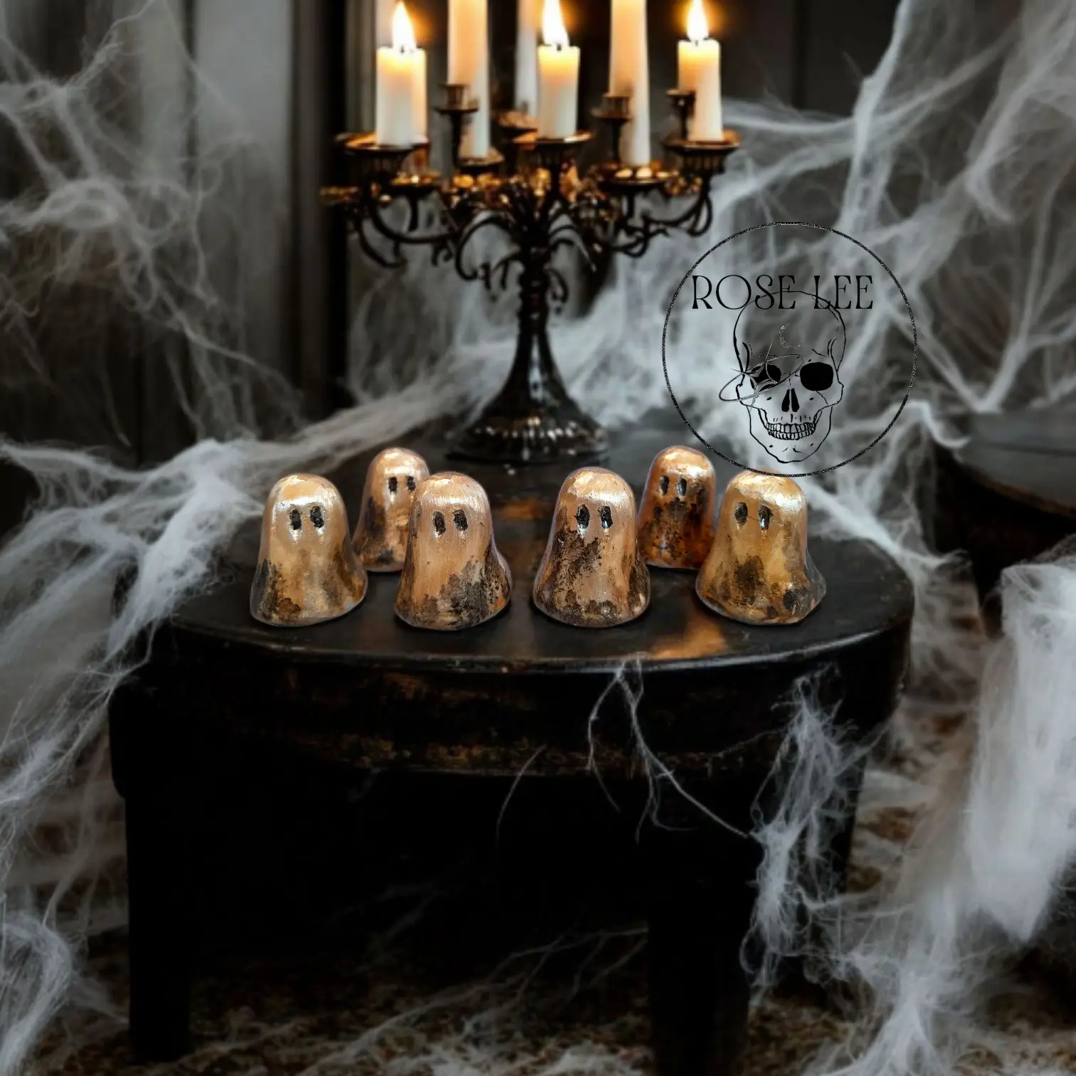 The Gilded Oracle – Handmade Pewter Ghost Figurine – The Cursed Collection