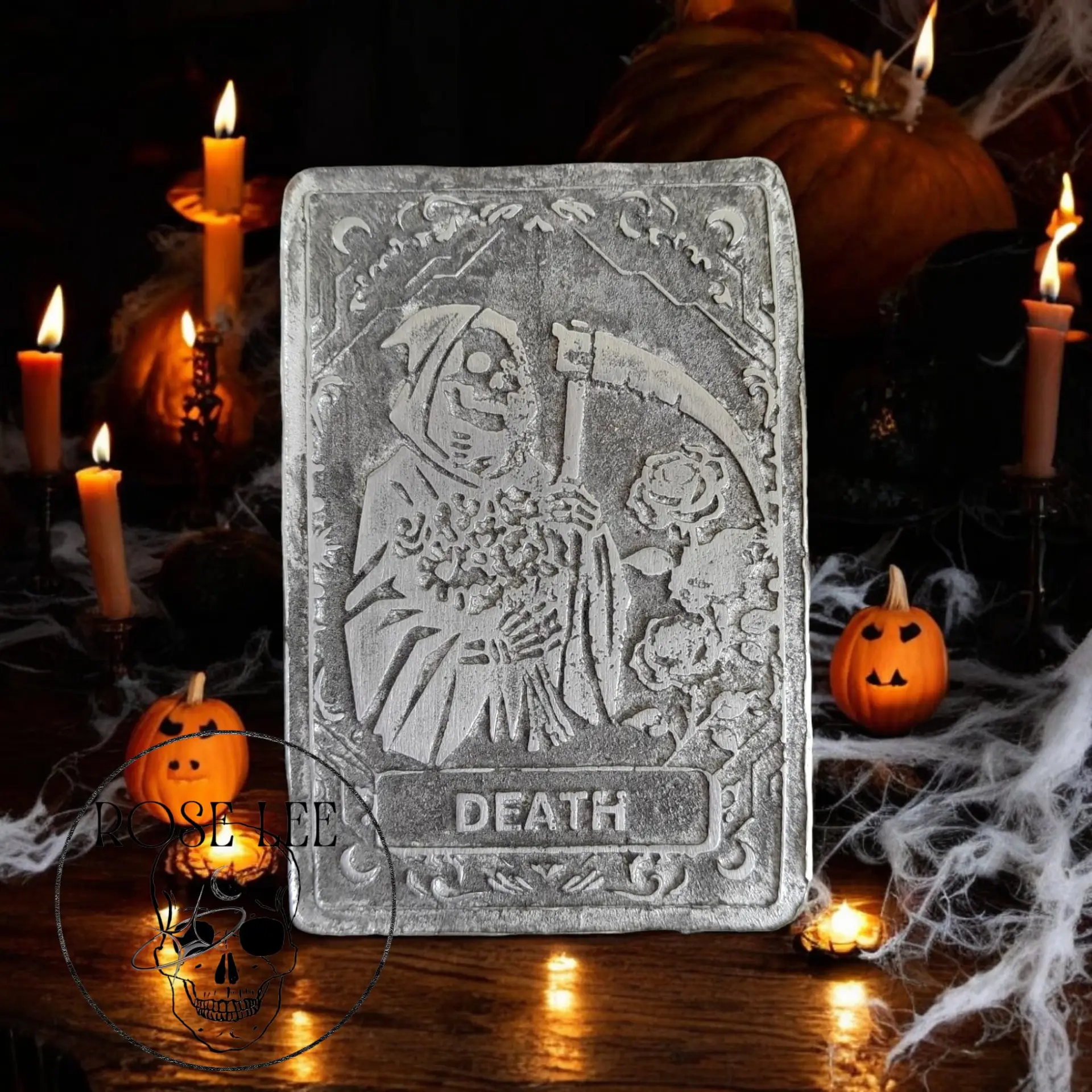 Metal Tarot card – Death – Pewter Art