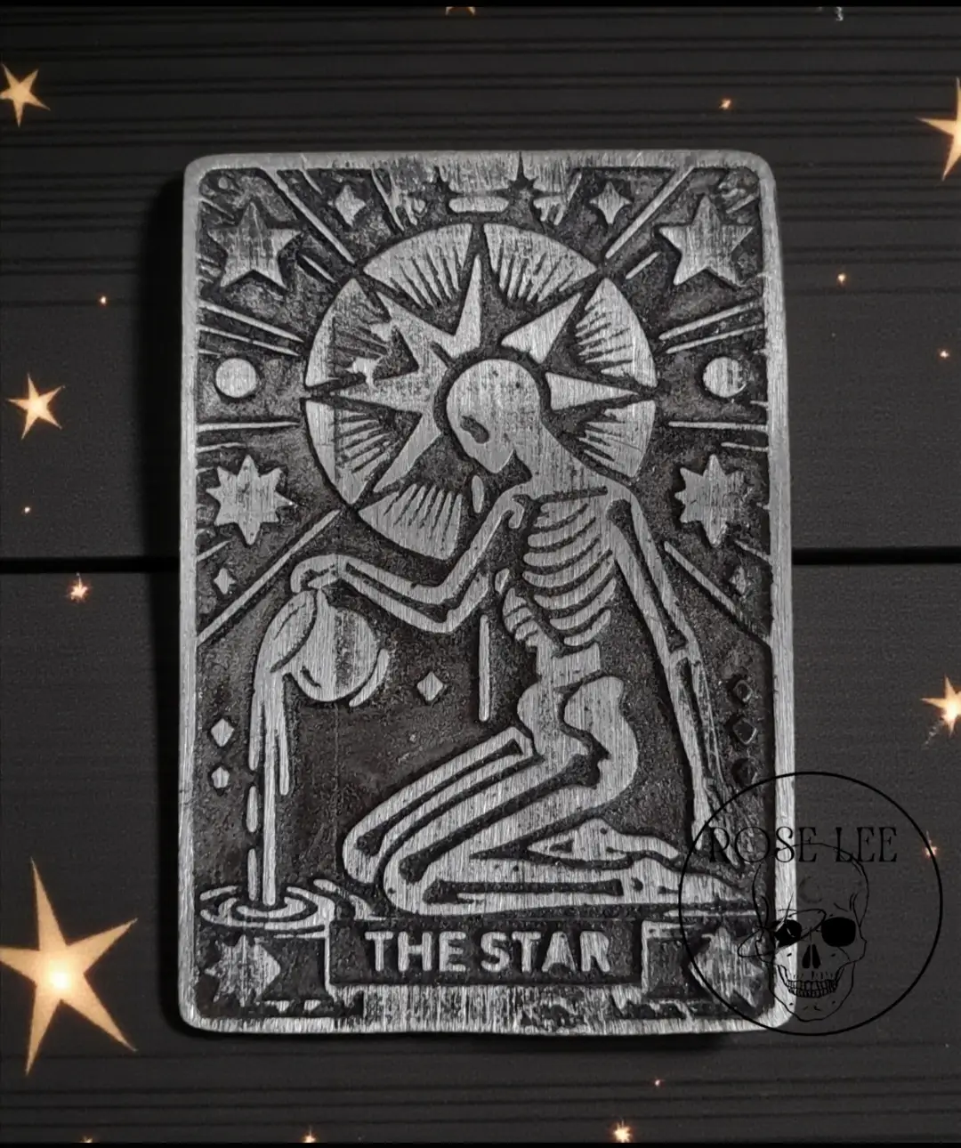 The Star – Metal Tarot Card – Pewter Art
